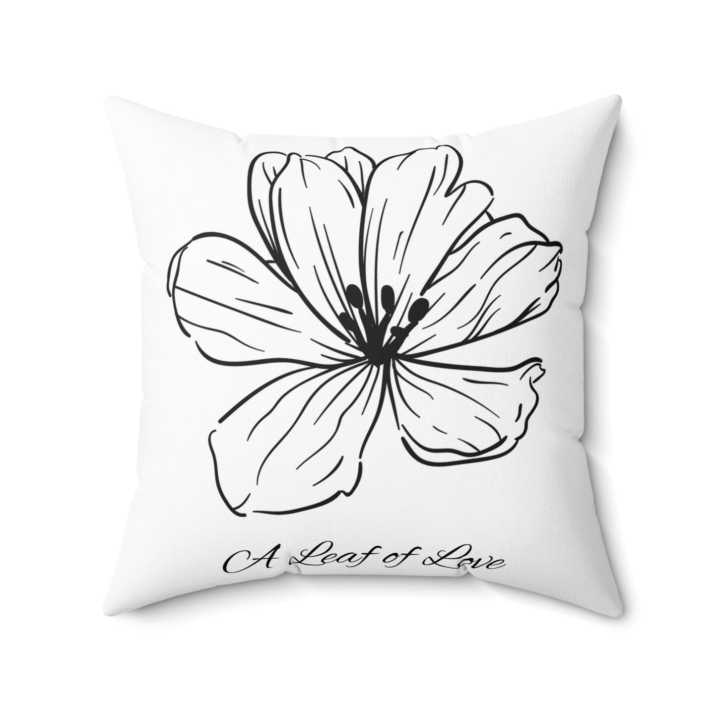 A Leaf of Love Square Pillow