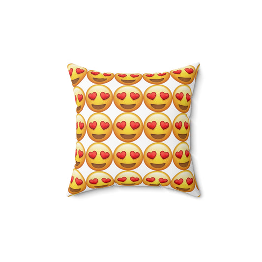 Emoji Heart Square Pillow