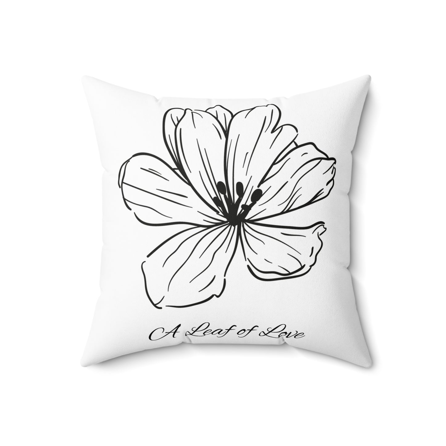 A Leaf of Love Square Pillow