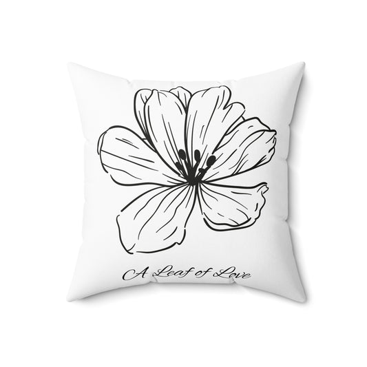 A Leaf of Love Square Pillow