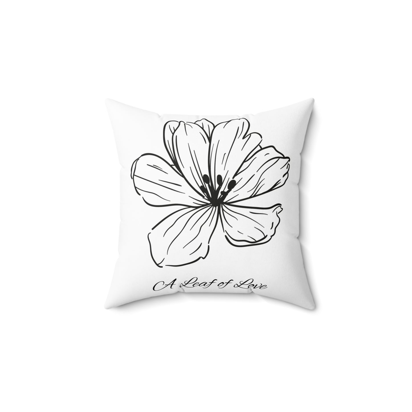 A Leaf of Love Square Pillow