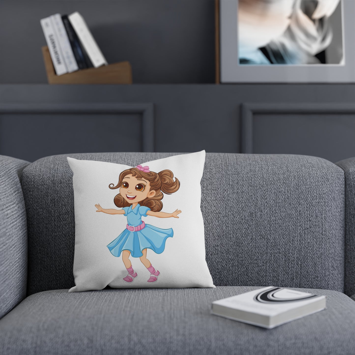 Girl in a dress Cushion