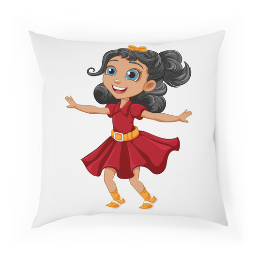 Girl in Dress Cushion