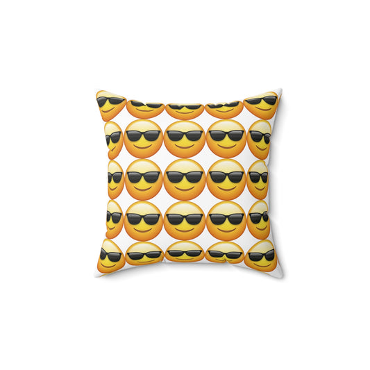 Emoji Shades Square Pillow