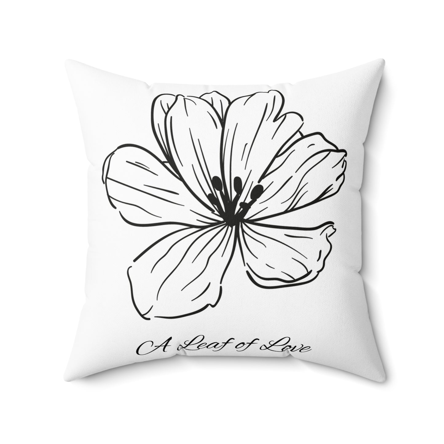 A Leaf of Love Square Pillow