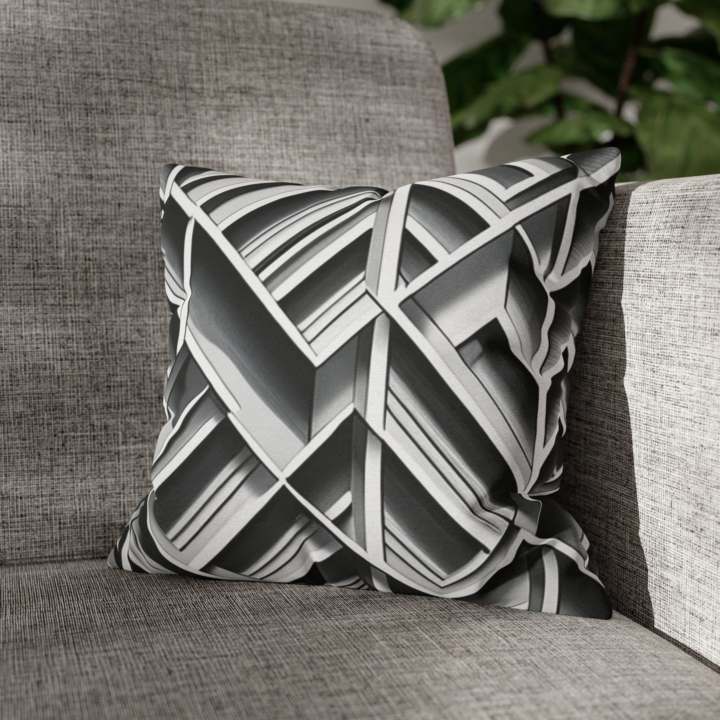 B&W Tile Pattern Pillow Case