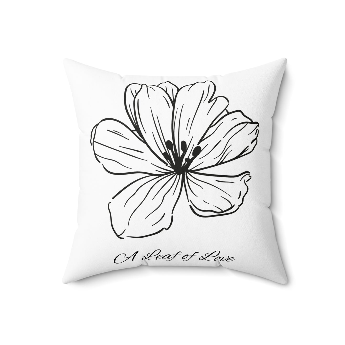 A Leaf of Love Square Pillow