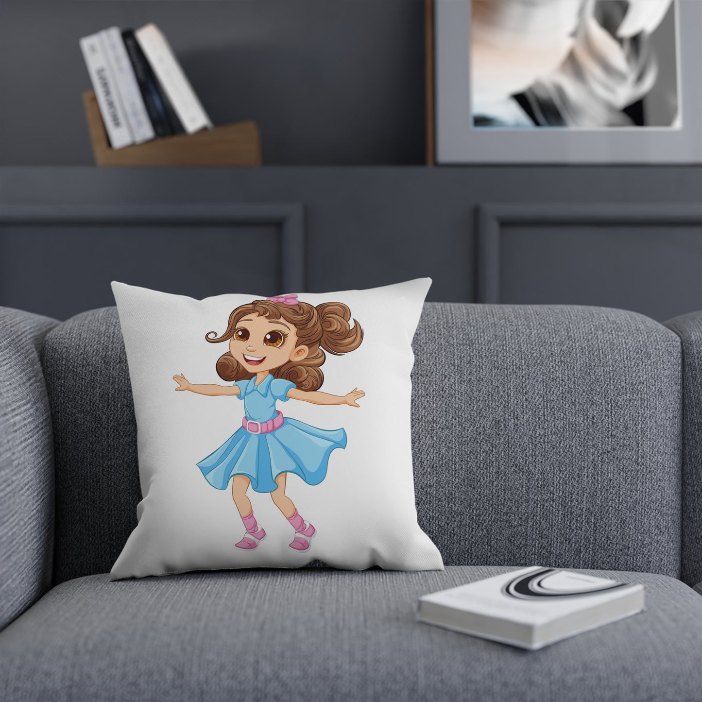 Girl in a dress Cushion