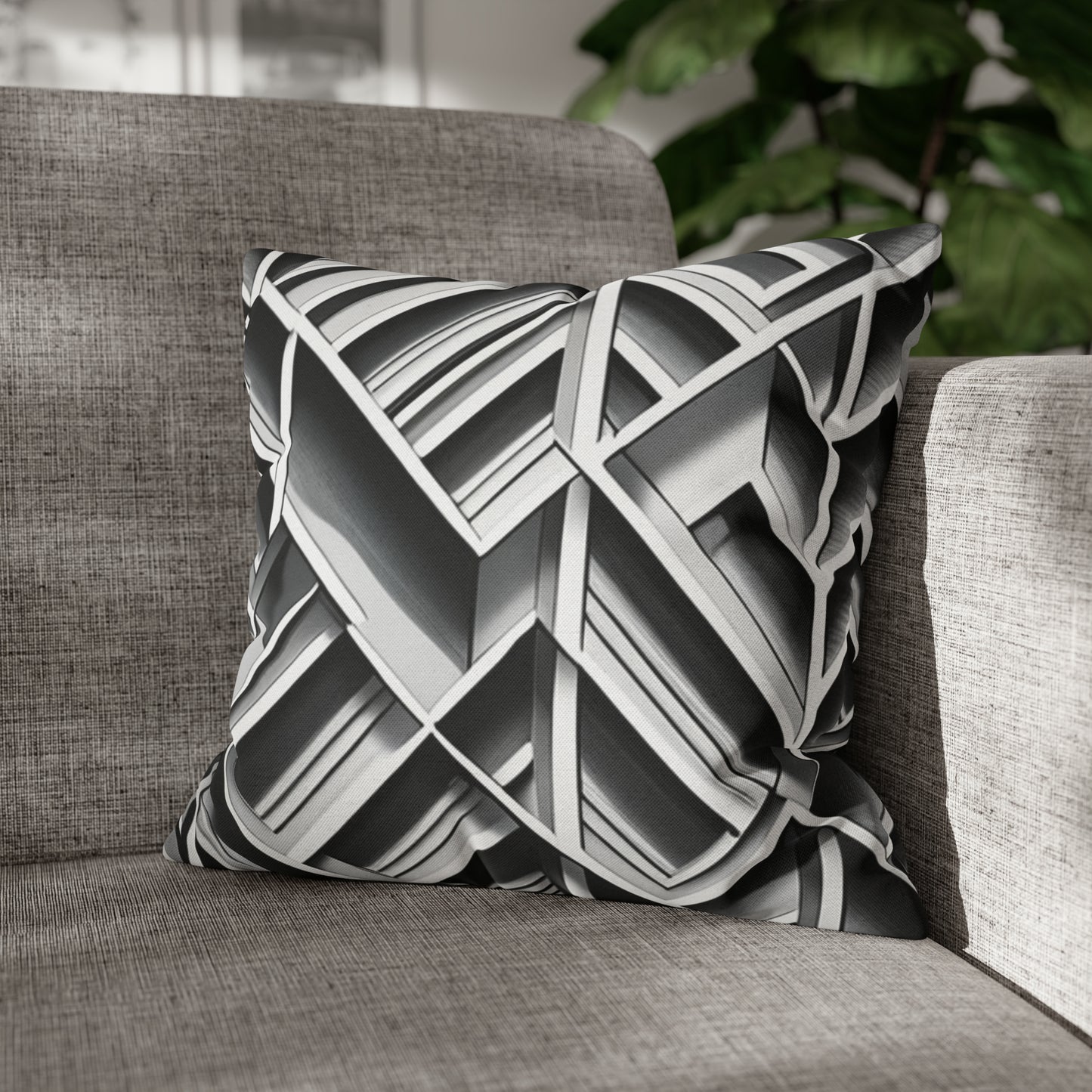 B&W Tile Pattern Pillow Case