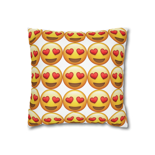 Emoji Heart Pillow Case